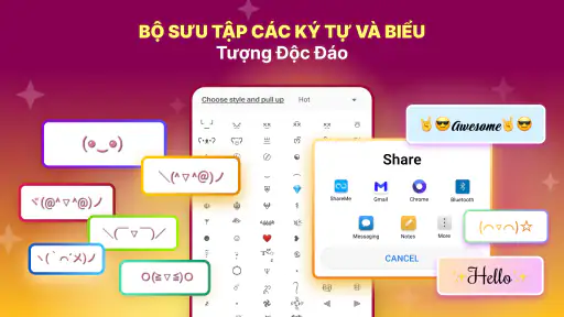 kí tự đặc biệt screenshot
