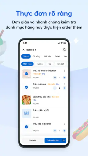KiotViet Nhân viên Nhà hàng screenshot