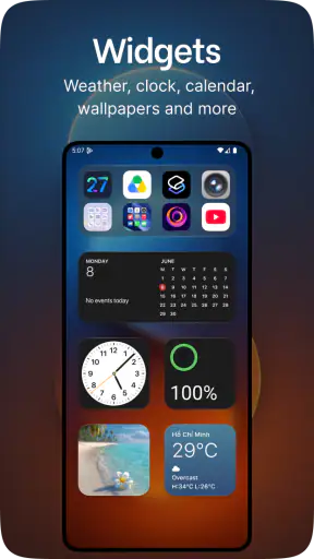 Launcher OS 27 : Liquid Glass screenshot