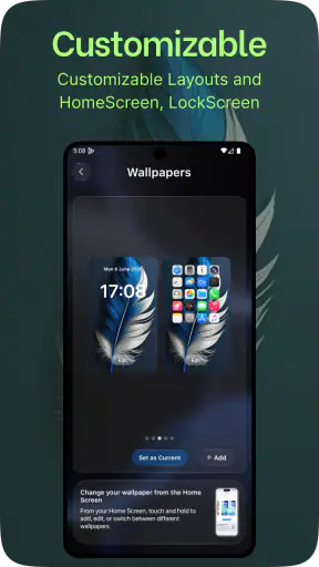 Launcher OS 27 : Liquid Glass screenshot
