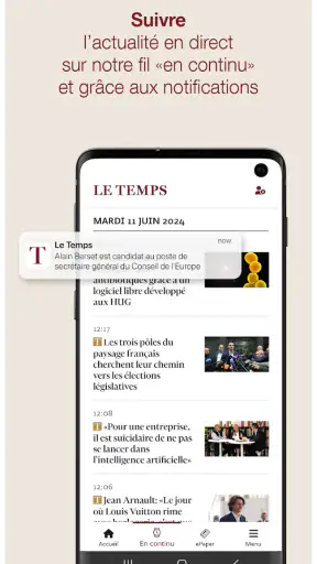 Le Temps, actualités et info screenshot