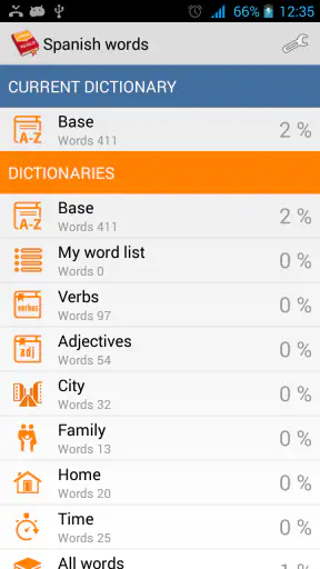 Learn Spanish Vocabulary screenshot