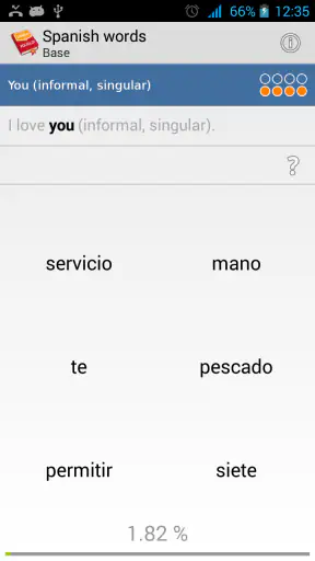 Learn Spanish Vocabulary screenshot