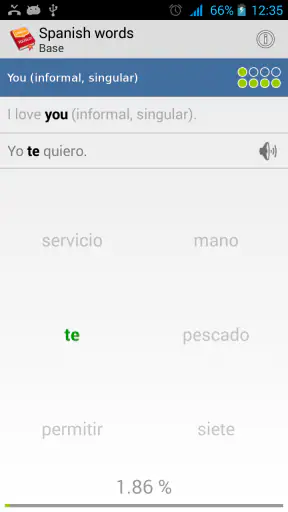 Learn Spanish Vocabulary screenshot