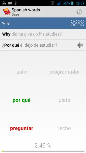 Learn Spanish Vocabulary screenshot