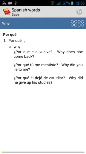 Learn Spanish Vocabulary screenshot