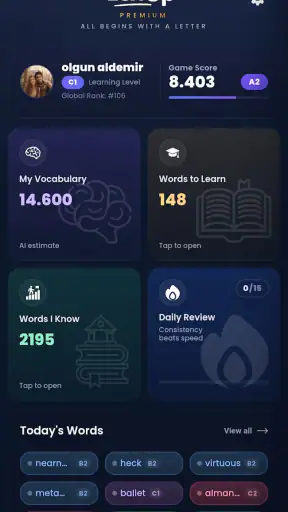 LexUp – Học từ vựng tiếng Anh screenshot