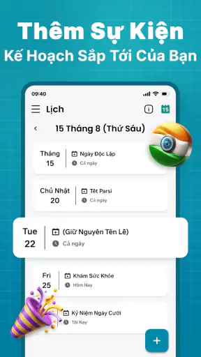 Lịch screenshot