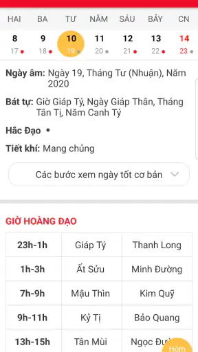 Lich ngay TOT - Lich Van Su screenshot