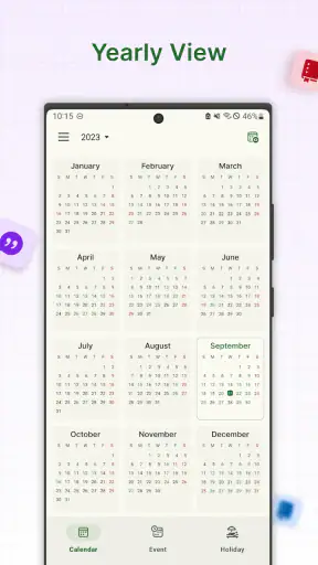 Lịch nghỉ lễ screenshot