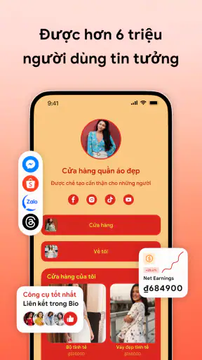 Linkbio - Link in bio tree App screenshot