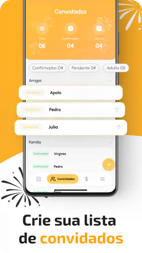 Lista de Convidados e Festas screenshot