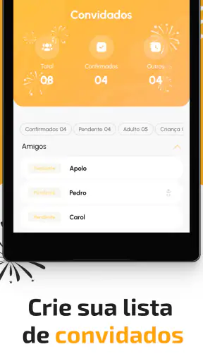 Lista de Convidados e Festas screenshot