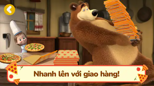 Masha và Gấu: Trò Chơi Pizza! screenshot