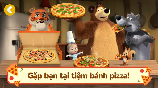 Masha và Gấu: Trò Chơi Pizza! screenshot