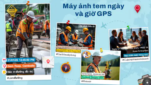 Máy ảnh tem ngày và giờ GPS screenshot