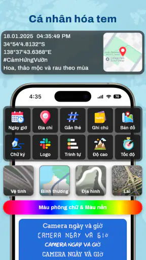 Máy ảnh tem ngày và giờ GPS screenshot
