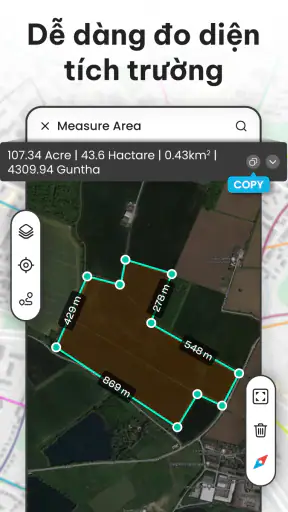 Máy tính diện tích đất GPS screenshot