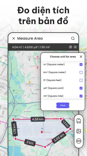 Máy tính diện tích đất GPS screenshot