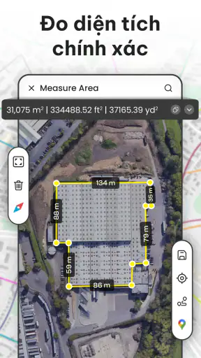 Máy tính diện tích đất GPS screenshot