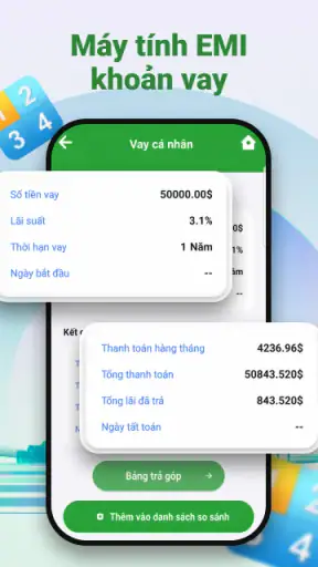 Máy tính khoản vay siêu cấp screenshot