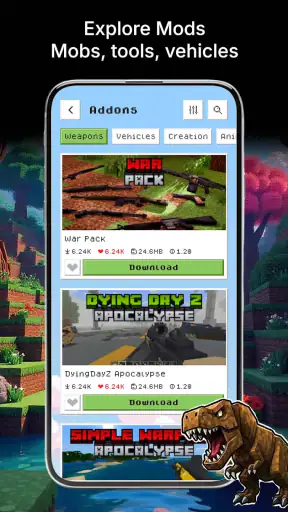 MCPE Addons: Mods & Skins screenshot