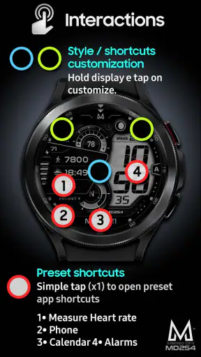MD254 Digital watch face screenshot