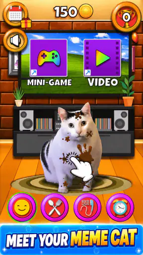 Meme Cat Sim: Cozy Home screenshot