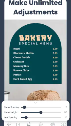 Menu Maker, Menu Templates screenshot