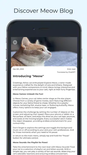 Meow- Trò Chơi Cho Mèo Đồ Chơi screenshot