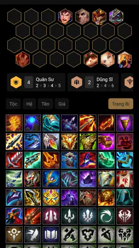 Meta build ĐTCL - LoLChess screenshot