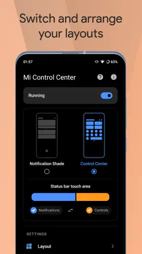 Mi Control Center screenshot