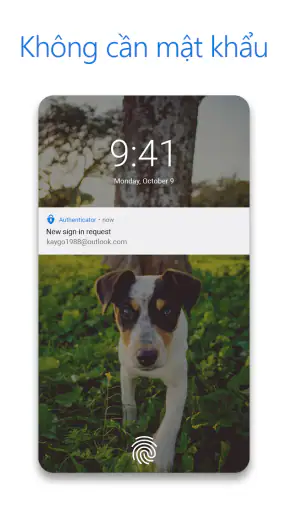 Microsoft Authenticator screenshot