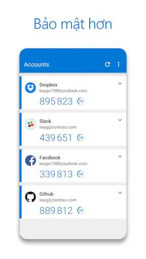 Microsoft Authenticator screenshot
