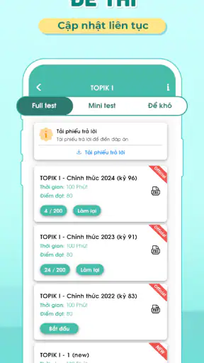 Migii TOPIK - Luyện thi TOPIK screenshot