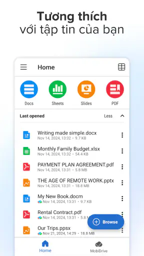MobiOffice: Word, Sheets, PDF screenshot