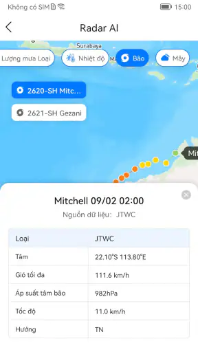MojiWeather: Radar thời tiết screenshot