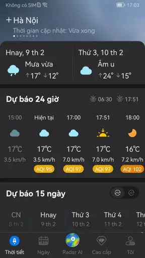 MojiWeather: Radar thời tiết screenshot