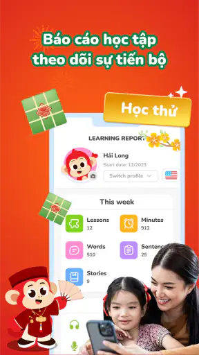 Monkey Junior Tiếng Anh cho bé screenshot