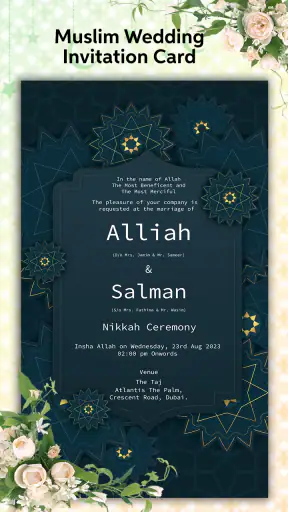 Muslim Wedding Card Maker 2026 screenshot