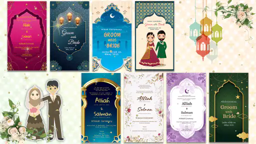 Muslim Wedding Card Maker 2026 screenshot