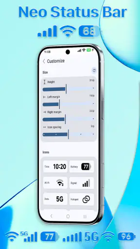 Neo Status Bar: Custom Icons screenshot