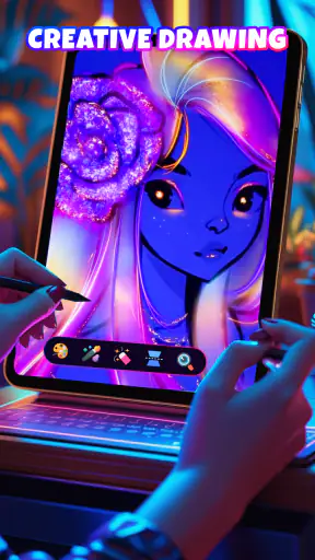 Neon Brush - Vẽ Phát Sáng screenshot