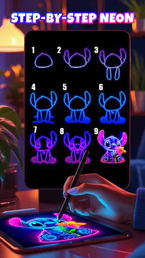 Neon Brush - Vẽ Phát Sáng screenshot