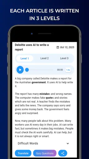 News in Levels: Learn English screenshot