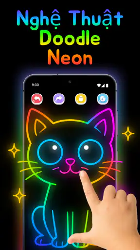 Nghệ Thuật Doodle Neon screenshot
