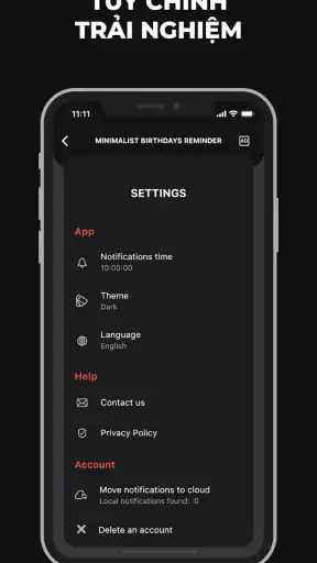 Nhắc Nhở Sinh Nhật screenshot