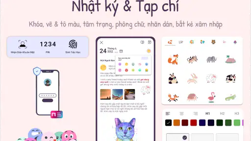 Nhật ký Ghi chú riêng với khóa screenshot