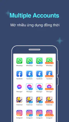 Nhiều tài khoản Không gian kép screenshot