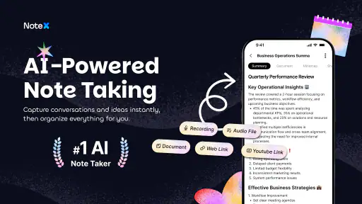 NoteX: Ghi chú & Họp AI screenshot
